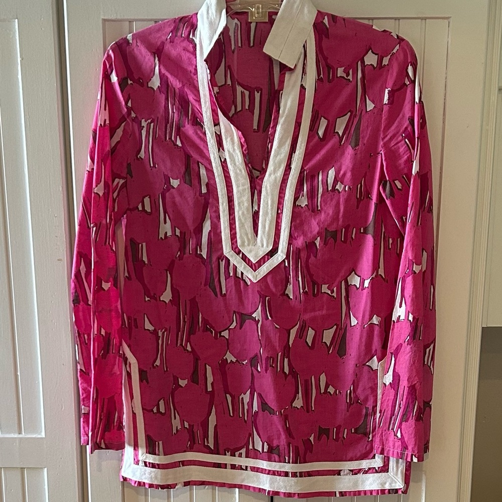 Michael Kors Pink and White Women's Tunic